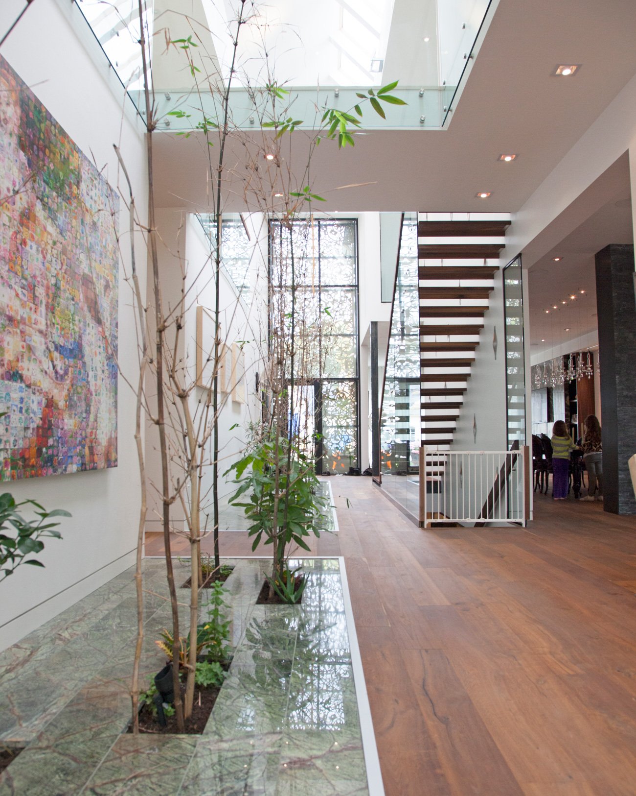 Main floor of a modern home with an area dedicated to the indoor garden